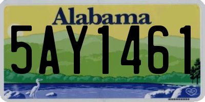 AL license plate 5AY1461