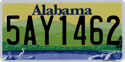 AL license plate 5AY1462