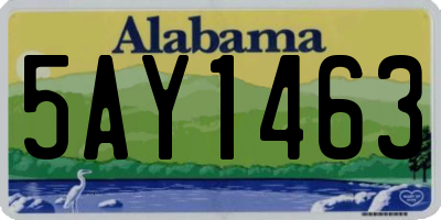 AL license plate 5AY1463