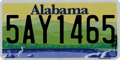 AL license plate 5AY1465