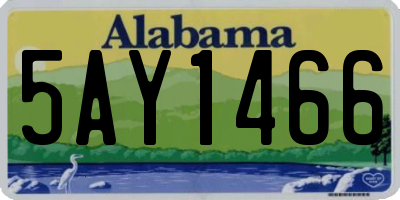 AL license plate 5AY1466