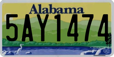 AL license plate 5AY1474