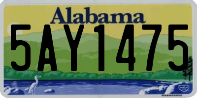 AL license plate 5AY1475