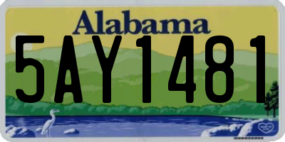 AL license plate 5AY1481