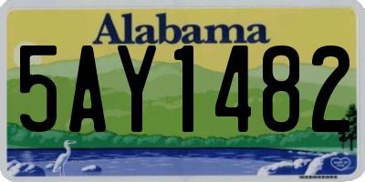 AL license plate 5AY1482