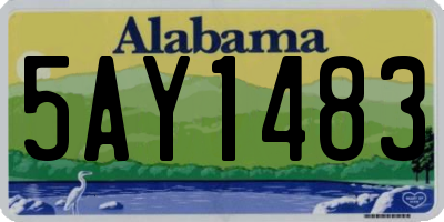 AL license plate 5AY1483
