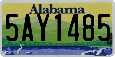 AL license plate 5AY1485