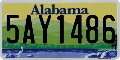 AL license plate 5AY1486