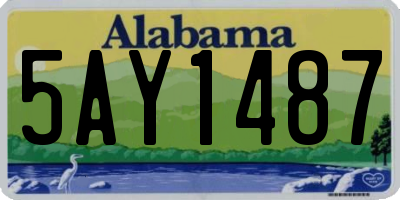 AL license plate 5AY1487