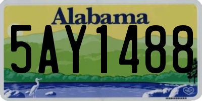 AL license plate 5AY1488