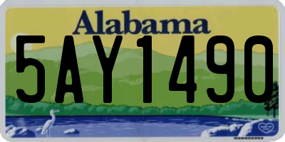 AL license plate 5AY1490