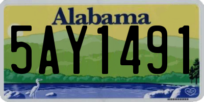 AL license plate 5AY1491