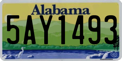 AL license plate 5AY1493