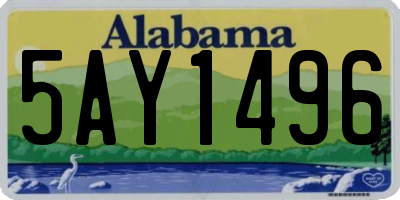 AL license plate 5AY1496