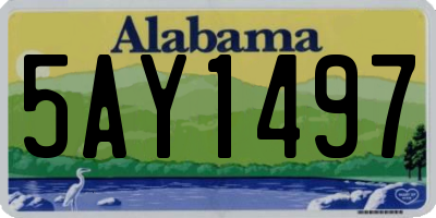 AL license plate 5AY1497