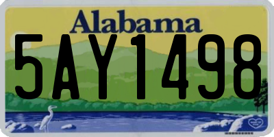 AL license plate 5AY1498