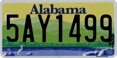 AL license plate 5AY1499