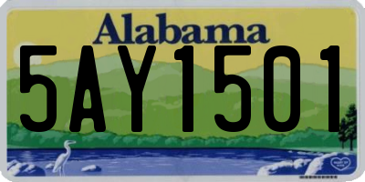 AL license plate 5AY1501
