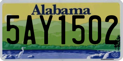AL license plate 5AY1502