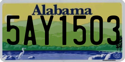 AL license plate 5AY1503