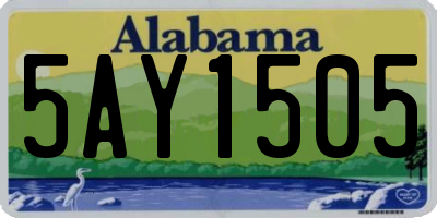 AL license plate 5AY1505