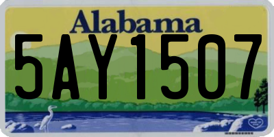 AL license plate 5AY1507