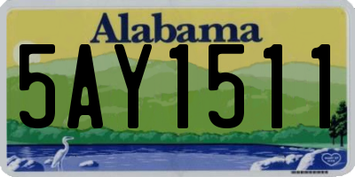 AL license plate 5AY1511