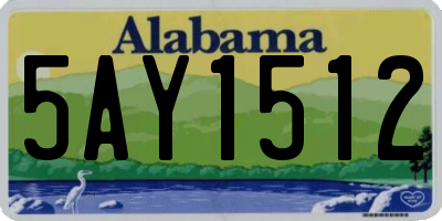 AL license plate 5AY1512