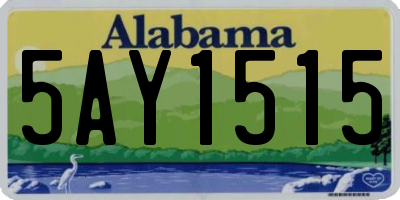 AL license plate 5AY1515