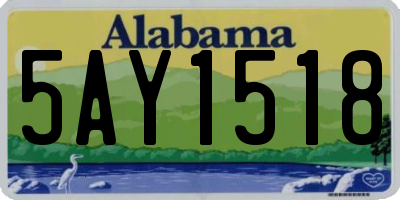 AL license plate 5AY1518