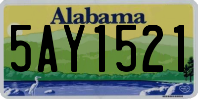 AL license plate 5AY1521