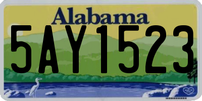 AL license plate 5AY1523