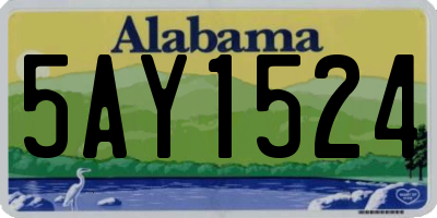 AL license plate 5AY1524