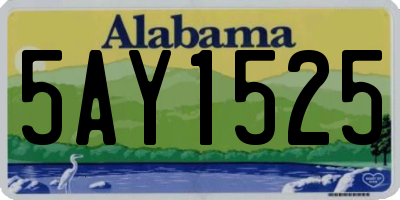 AL license plate 5AY1525