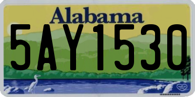 AL license plate 5AY1530