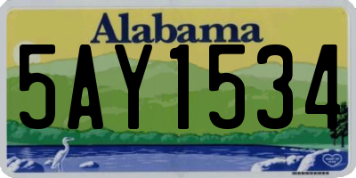 AL license plate 5AY1534