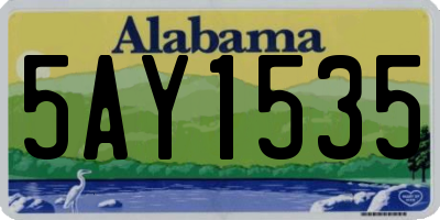 AL license plate 5AY1535