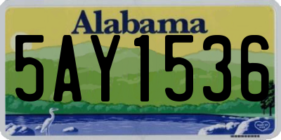 AL license plate 5AY1536