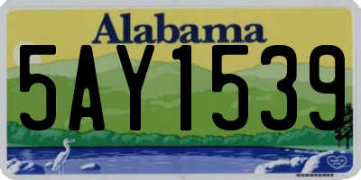 AL license plate 5AY1539