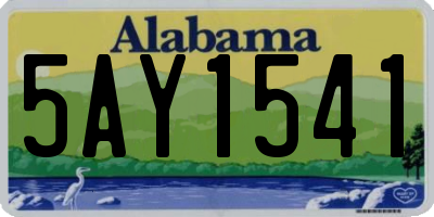AL license plate 5AY1541