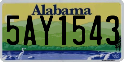 AL license plate 5AY1543