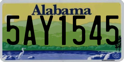 AL license plate 5AY1545