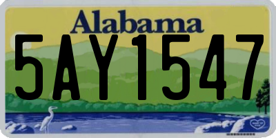 AL license plate 5AY1547