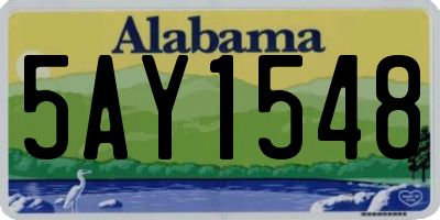 AL license plate 5AY1548