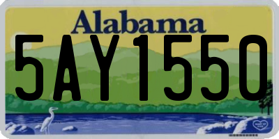 AL license plate 5AY1550