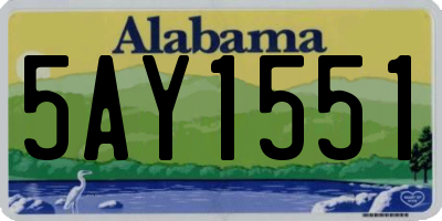 AL license plate 5AY1551