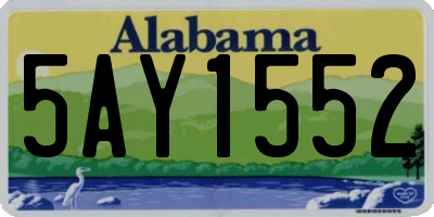 AL license plate 5AY1552