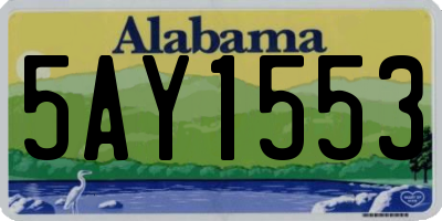 AL license plate 5AY1553