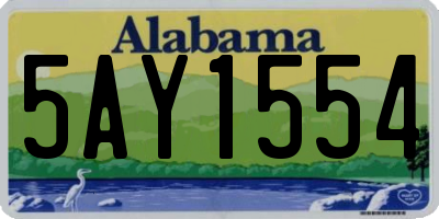 AL license plate 5AY1554