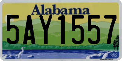 AL license plate 5AY1557